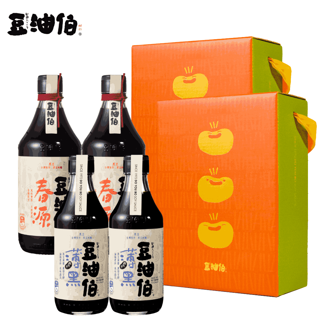 【豆油伯】黑豆醬香組 (春源500ml*2+薄黑300ml*2)