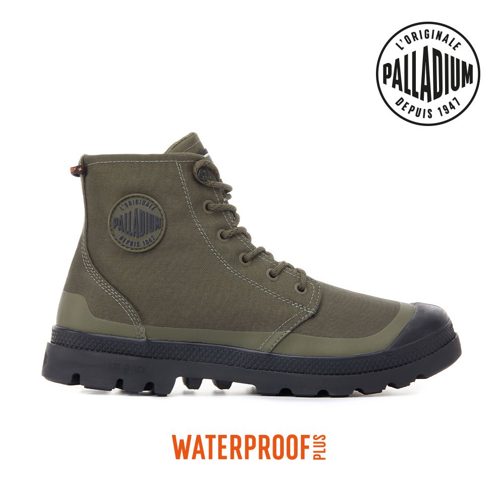 PALLADIUM PAMPA RCYCL LITE+WP+ ZIP再生科技輕量拉鍊橘標防水靴-中性-綠/ 8(26cm)
