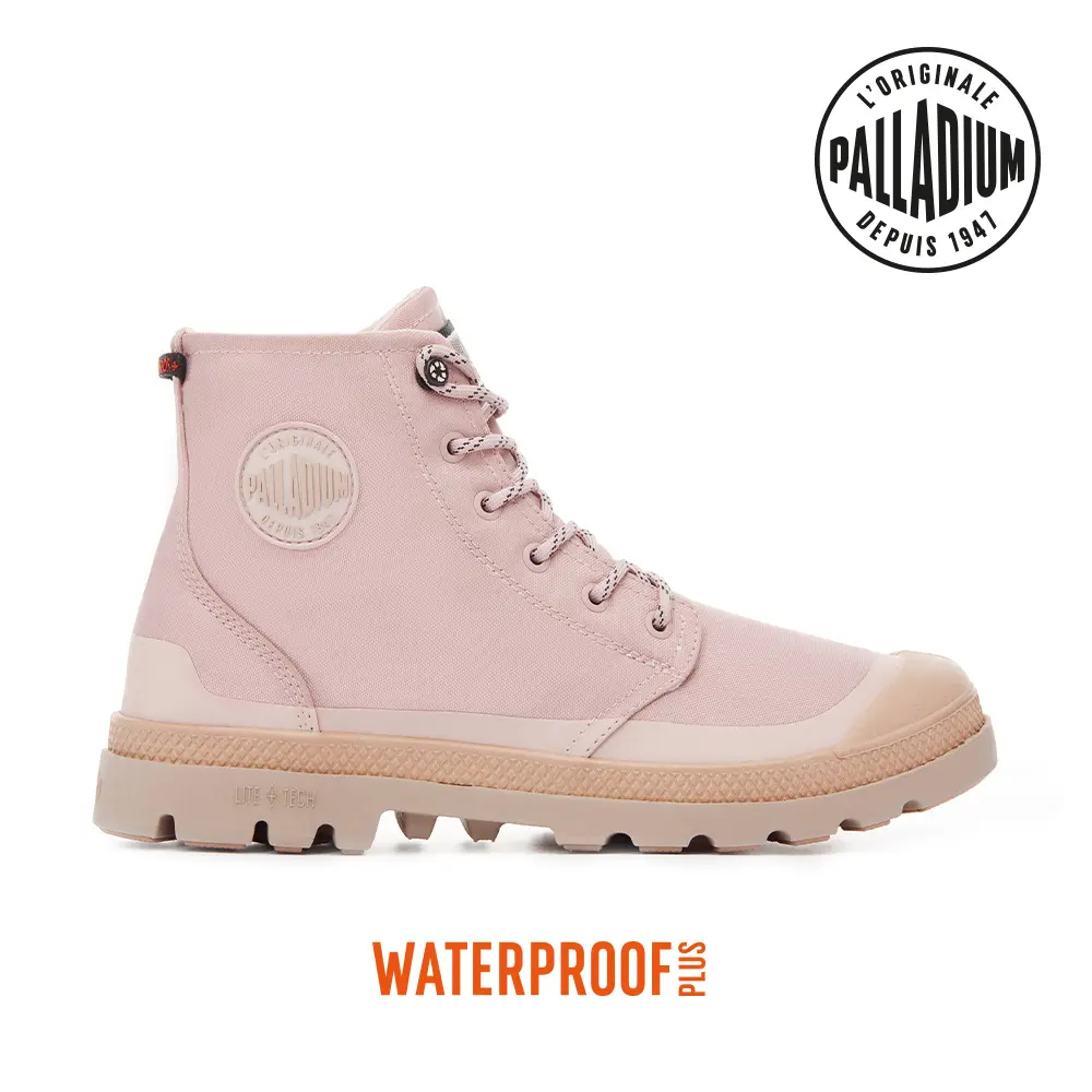 PALLADIUM PAMPA RCYCL LITE+WP+ ZIP再生科技輕量拉鍊橘標防水靴-中性-玫瑰粉/ 5(23cm)