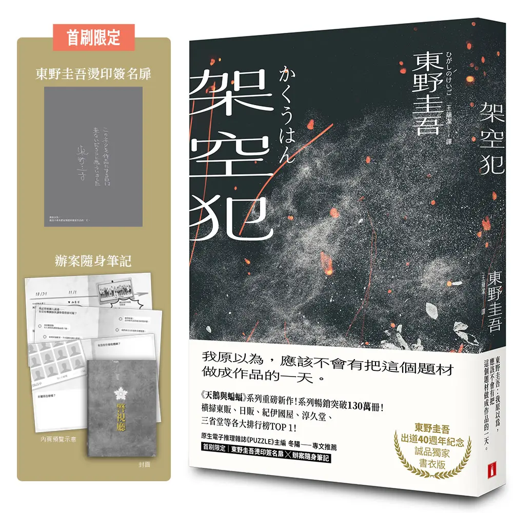 【誠獨+印簽+筆記】東野圭吾出道40週年
