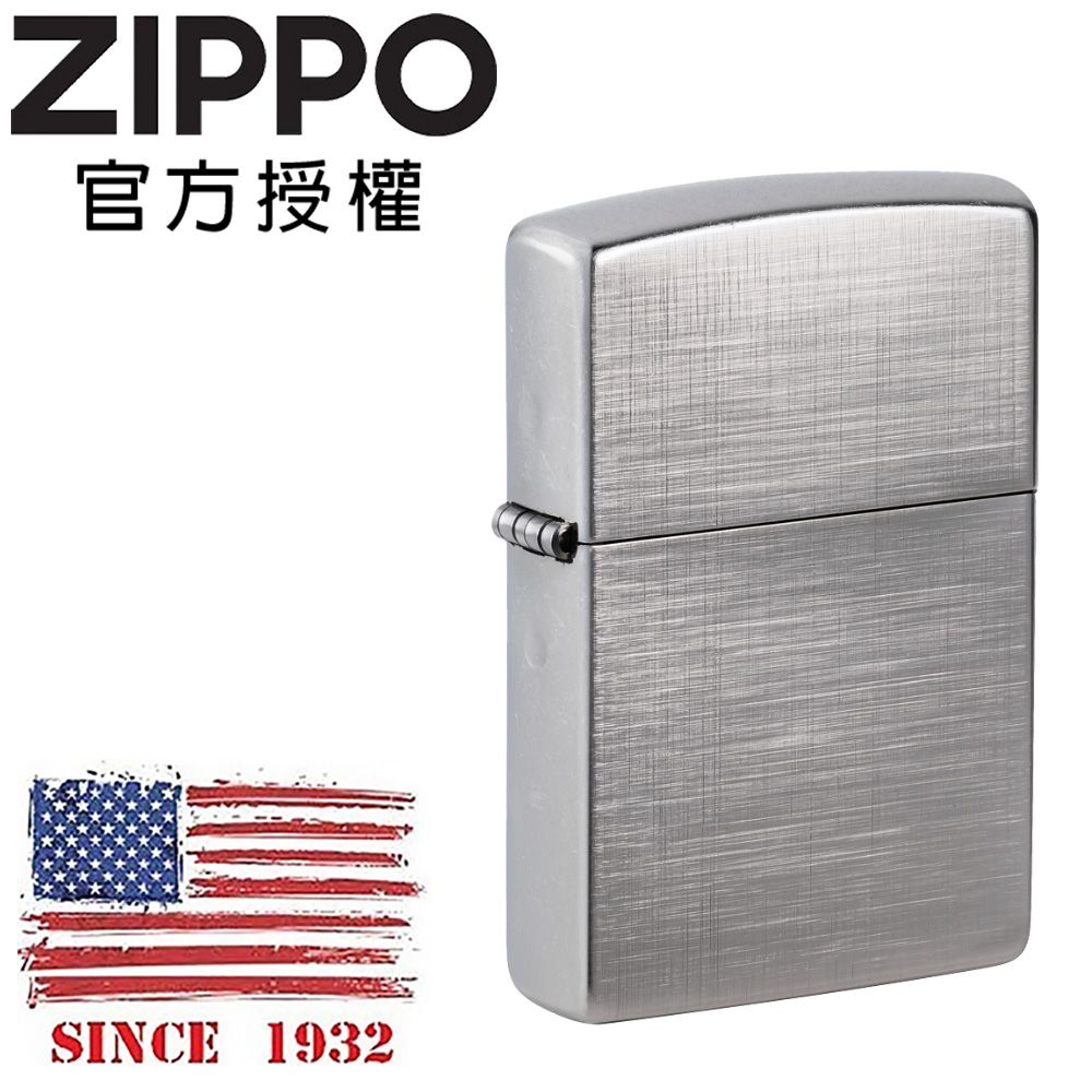 低調拉絲奢華質感🔥ZIPPO 亞麻布紋防風打火機 / 經典素面款