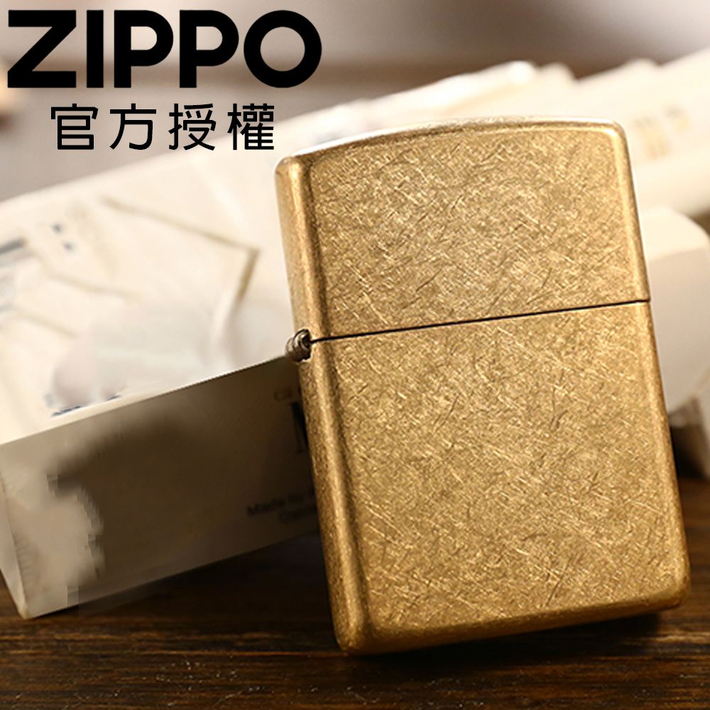 ZIPPO 金色黃銅花紗(加厚版)防風打火機 / 加厚版系列