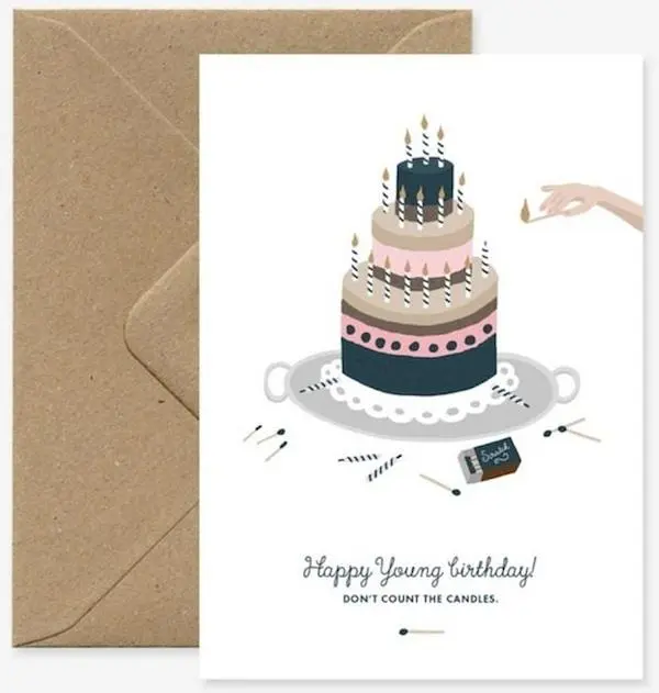 ALL THE WAYS TO SAY生日卡/ Happy Young Birthday生日蛋糕