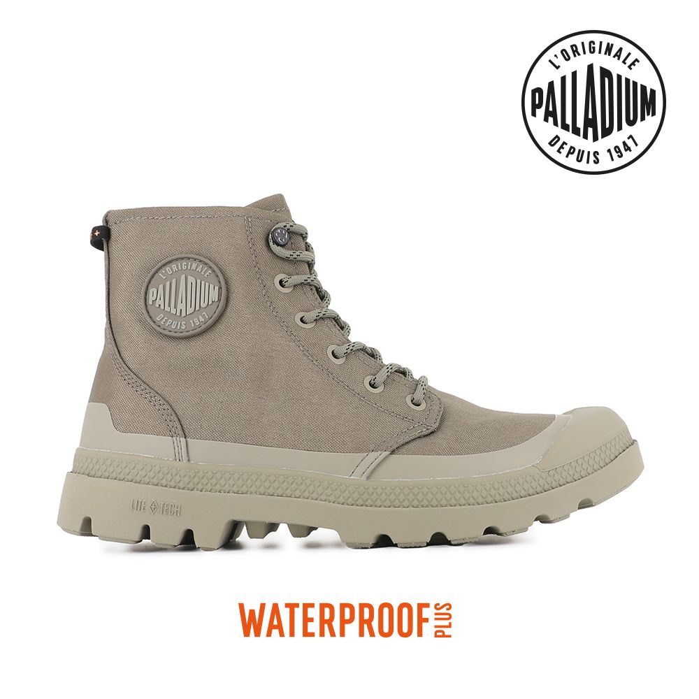 PALLADIUM PAMPA RCYCL LITE+WP+ ZIP再生科技輕量拉鍊橘標防水靴-中性-軍綠/ 10.5(28.5cm)