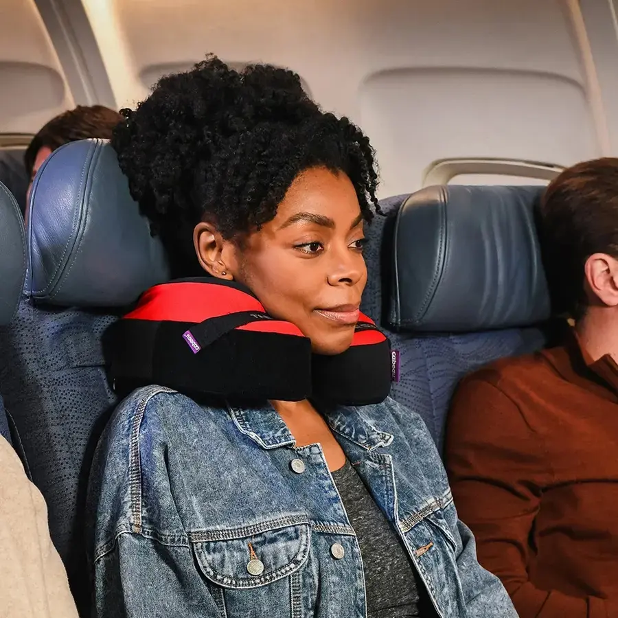 Cabeau旅行用記憶棉頸枕 S3/TNE/附收納袋+耳塞/ 倫敦紅