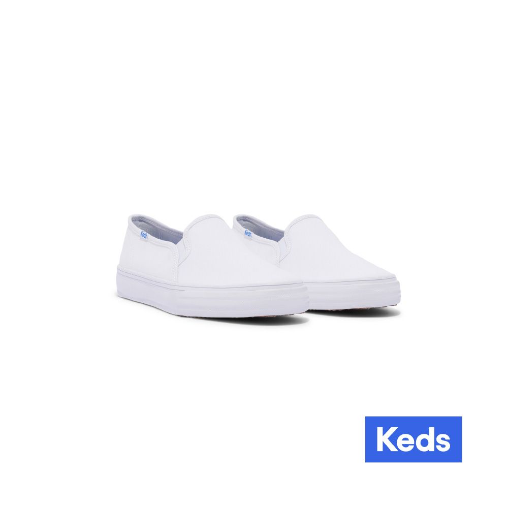 【Keds】 DOUBLE DECKER CANVAS 帆布懶人小白鞋 WF61020/ US8.5(25.5CM)