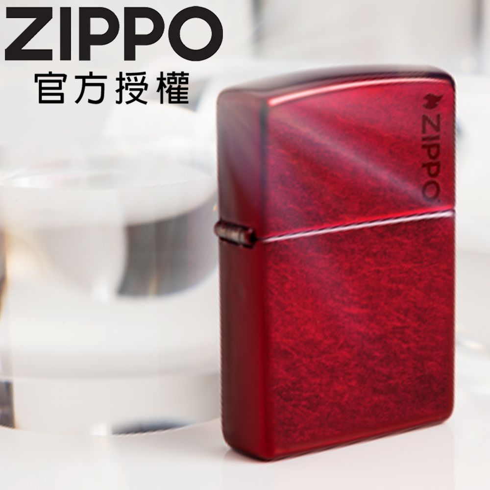ZIPPO 金屬蘋果紅色防風打火機 / 經典素面款
