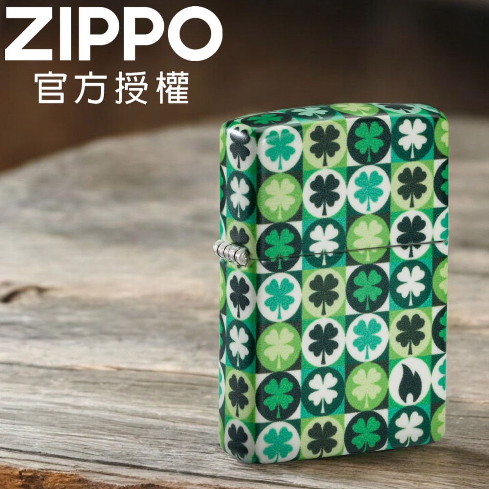ZIPPO 普普風三葉草防風打火機 (附贈藍光鑰匙圈乙個-隨機色) / 美國設計款