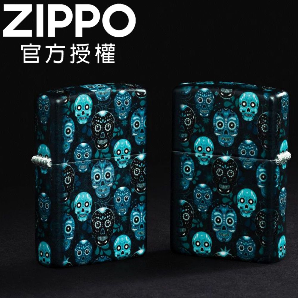 ZIPPO 糖骷髏防風打火機 (附贈藍光鑰匙圈乙個-隨機色) / 美國設計款