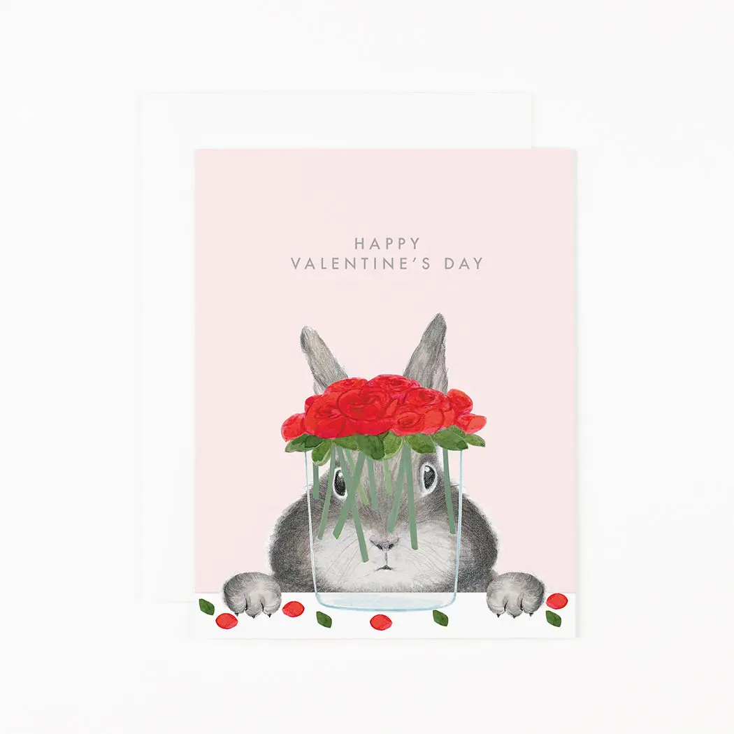 DEAR HANCOCK情人卡/ Bunny With Roses玫瑰與兔