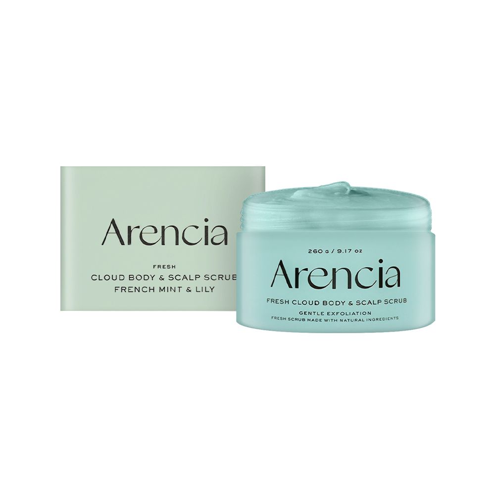 【Arencia】清新雲朵頭皮身體磨砂膏 260g #薄荷百合(藍)-平行輸入