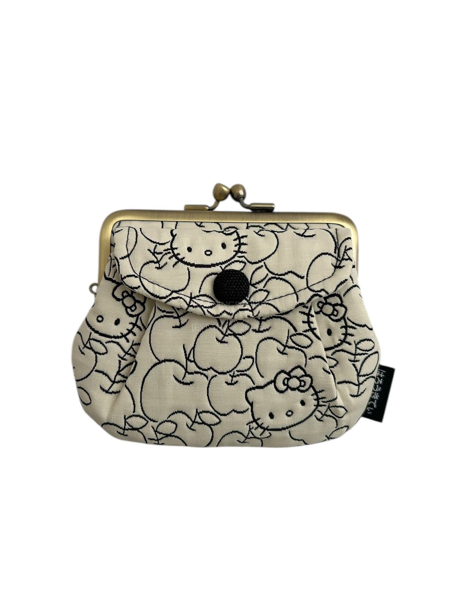 日本限定 Kyoto Hello Kitty Kobo 母子口金零錢包 (KTP-B01/黑/手工包/日本製/零錢包/平行輸入)