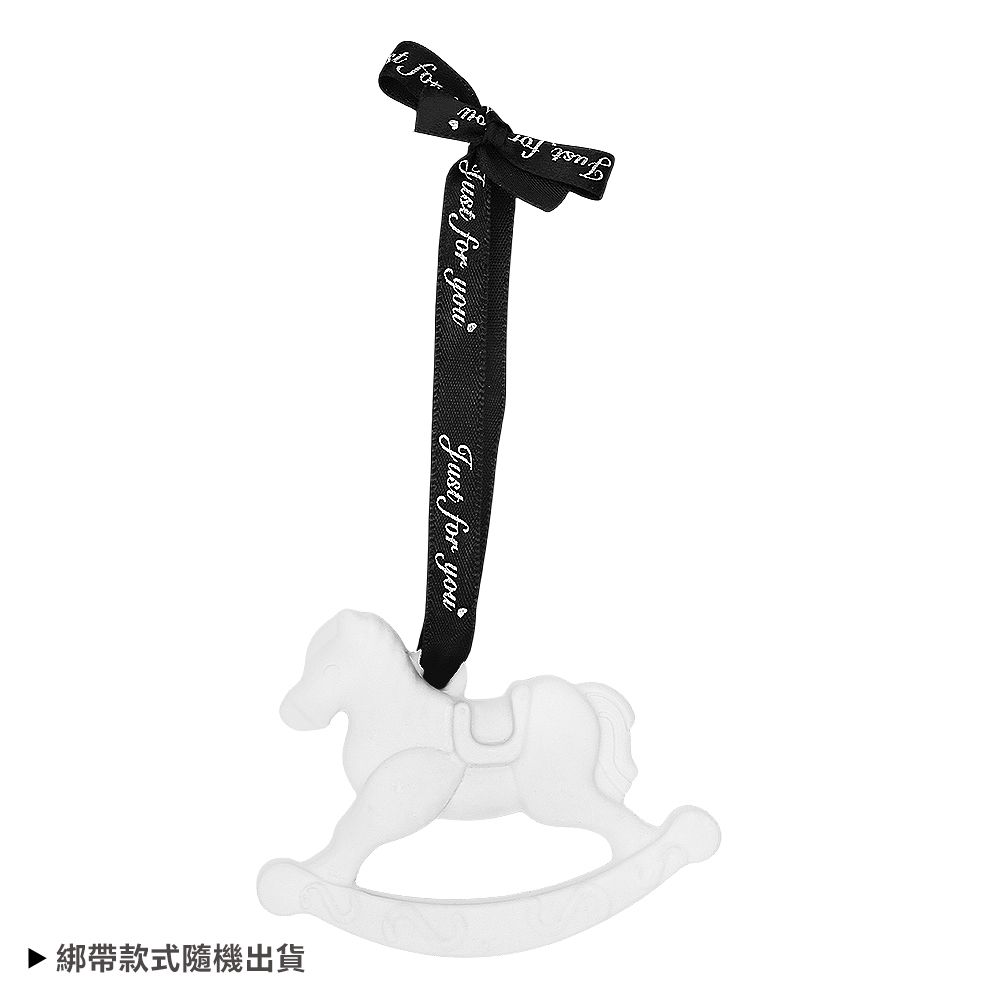 O'Pretty 歐沛媞 室內/車用 香氛擴香石掛飾-好運馬-多色任選/ 純淨白