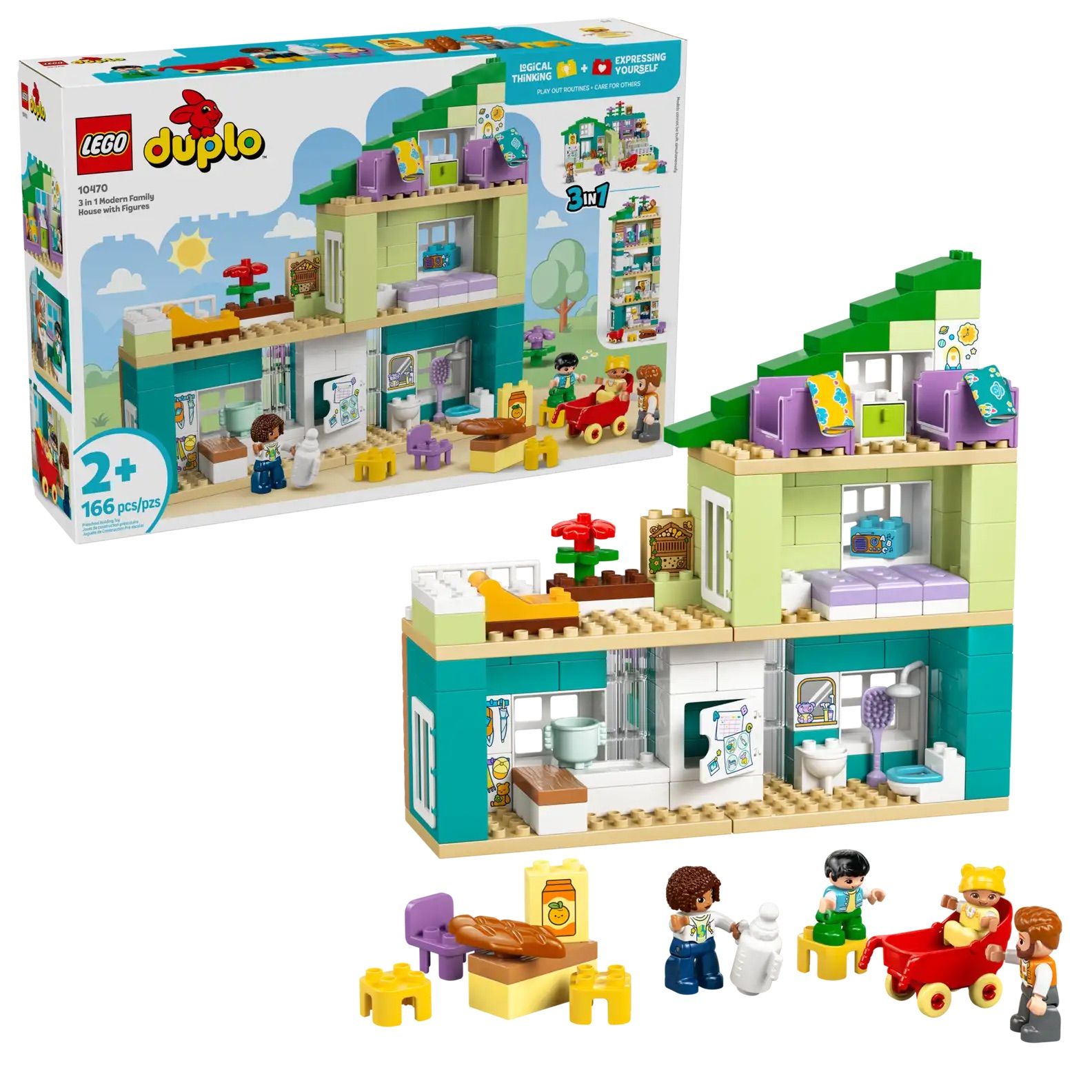 LEGO樂高積木/ 得寶/ 10470/ 3合1現代住家玩偶組