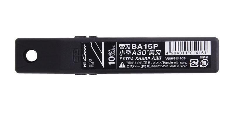 NT超銳角黑刃30°美工刀片/ 10入/ 0.38mm
