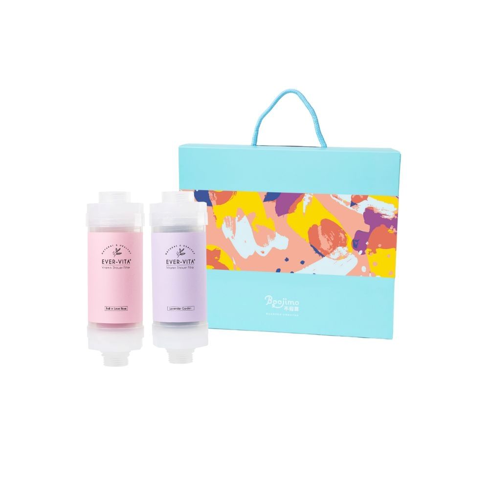 韓國 EVER-VITA 除氯香氛濾芯-2入組禮盒/ 花香調-B/ 玫瑰+薰衣草