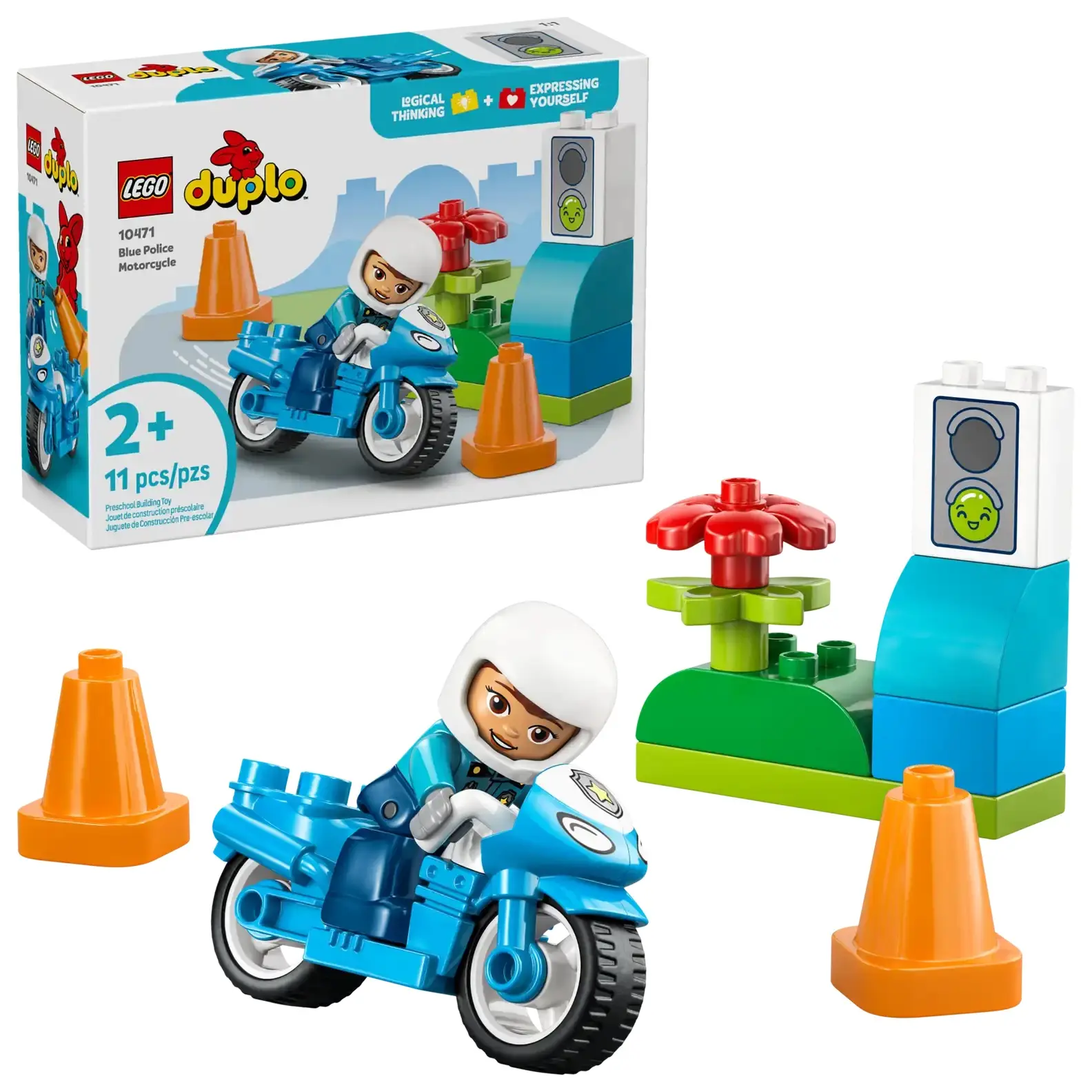 LEGO樂高積木/ 得寶/ 10471/ 藍色警用摩托車