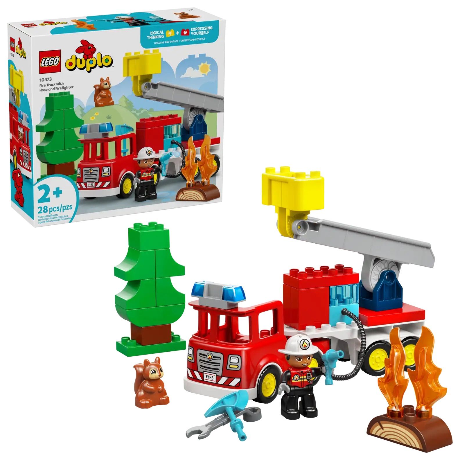 LEGO樂高積木/ 得寶/ 10473/ 附水管消防車和消防員