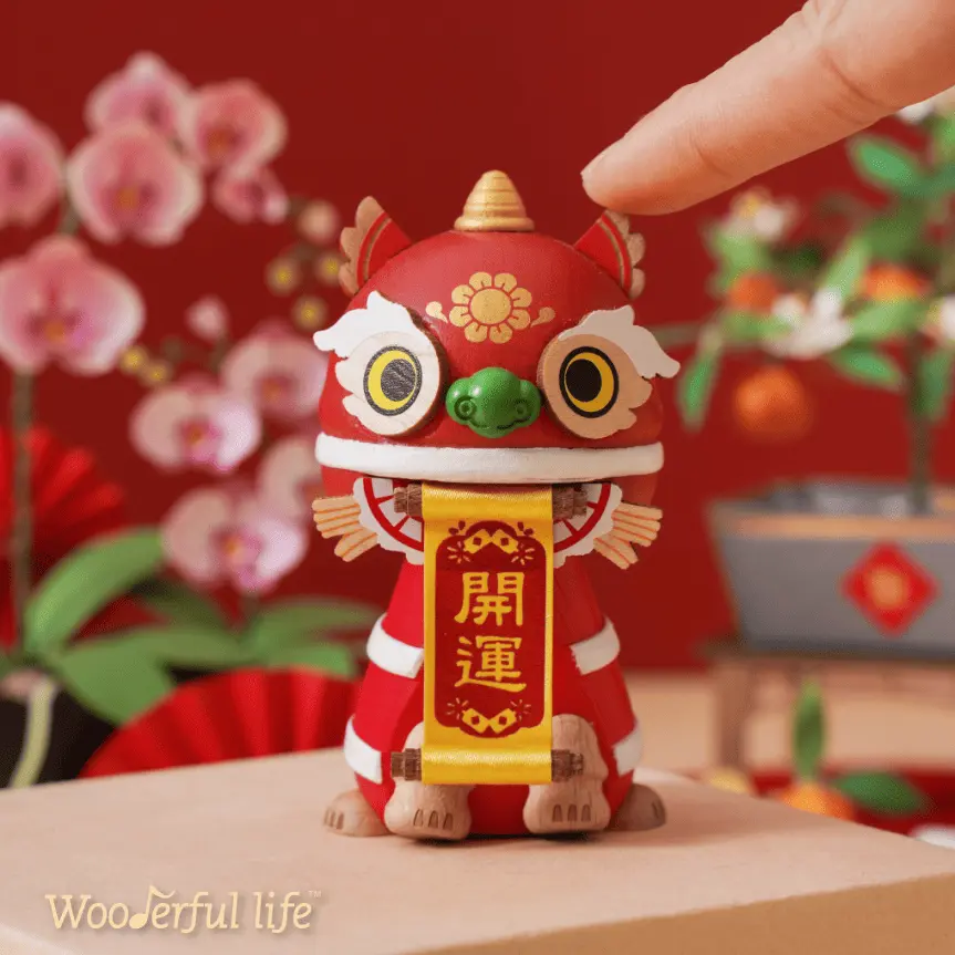 Wooderful life彈簧擺飾/ 醒獅
