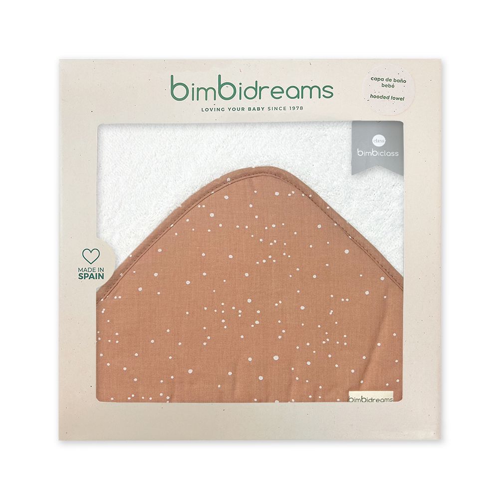 【Bimbidreams】純棉連帽圍裙式寶寶浴巾禮盒 100x100cm/ 粉橘