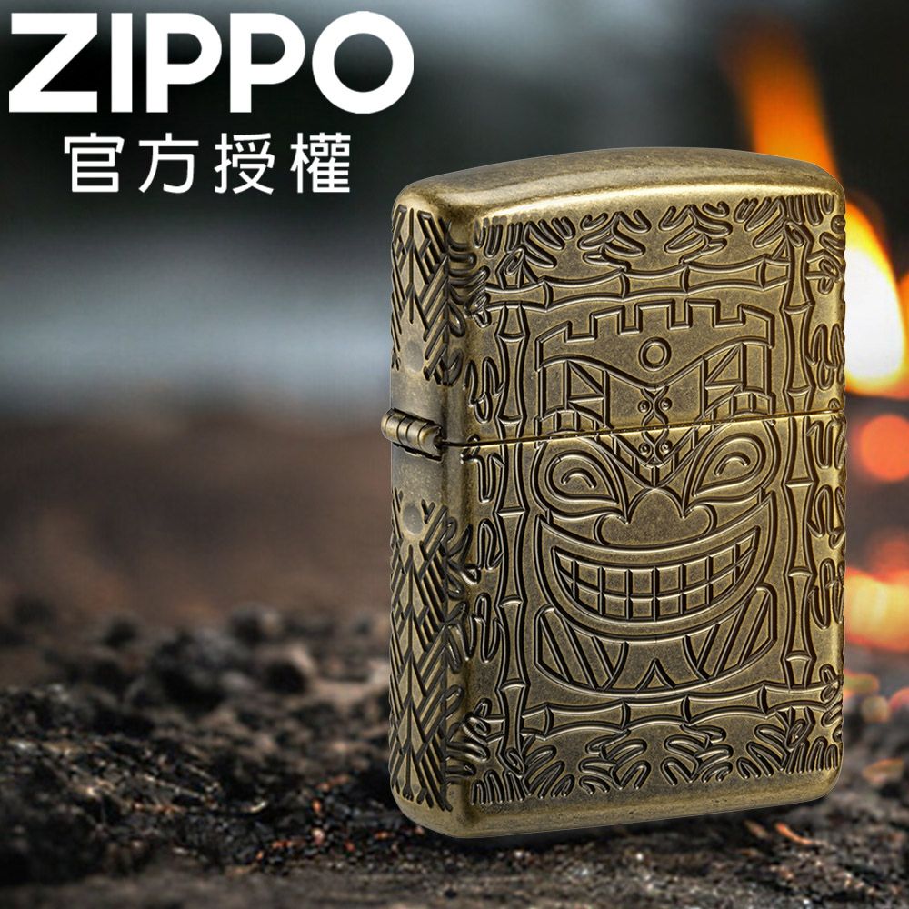 ZIPPO 提基部落面具圖騰防風打火機 / 美國設計款