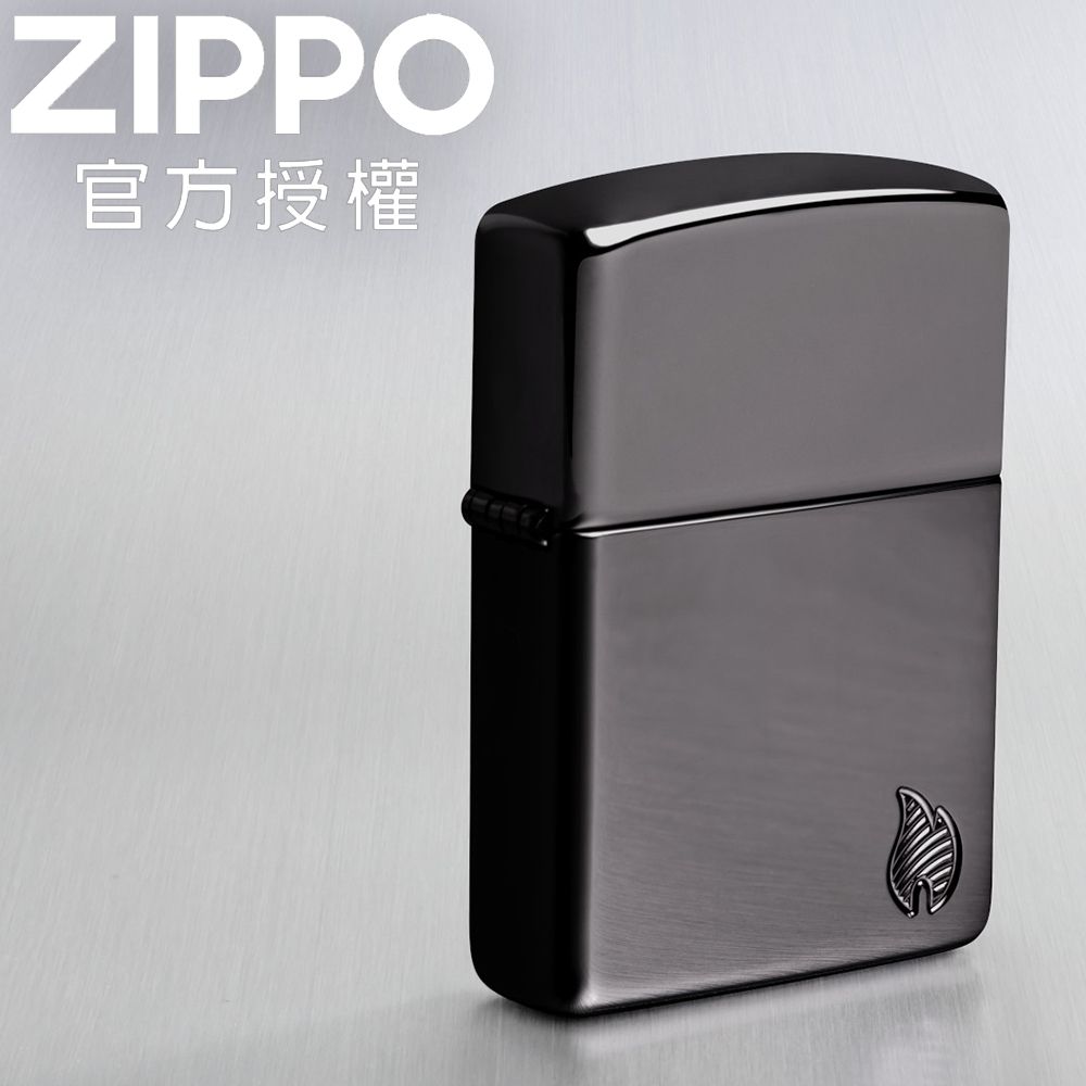 ZIPPO 黑冰雕刻火焰(加厚版)防風打火機 / 美國設計款