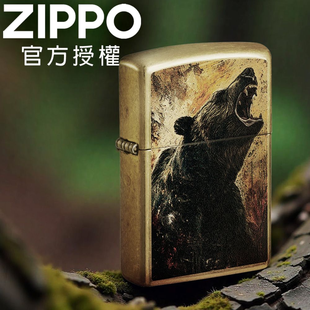 ZIPPO 咆哮灰熊防風打火機 / 美國設計款