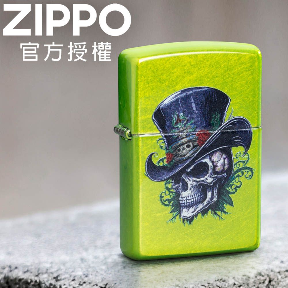 ZIPPO 大頂帽骷髏設計防風打火機 / 美國設計款