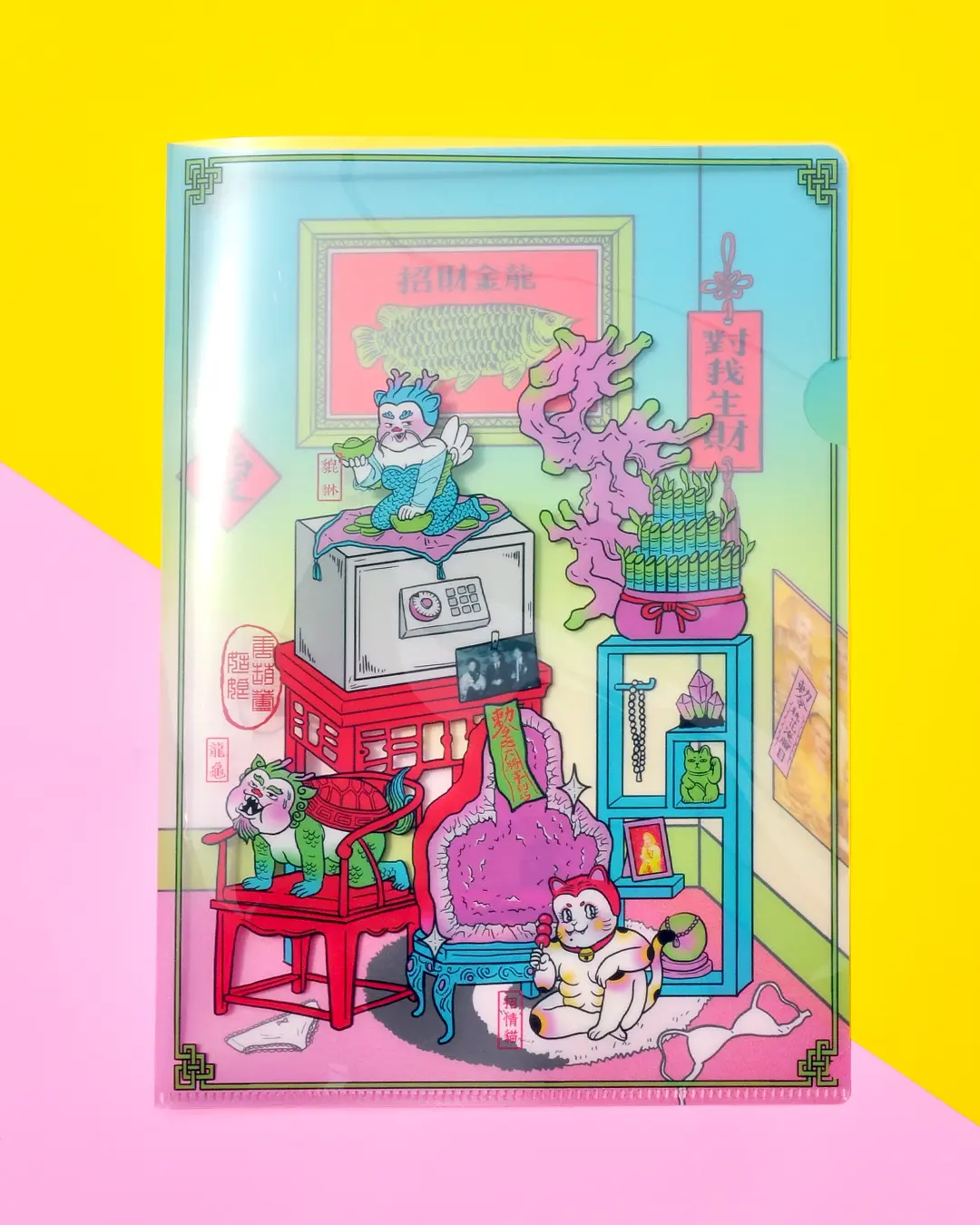唐葫蘆姑娘雙層印刷資料夾/ 風水