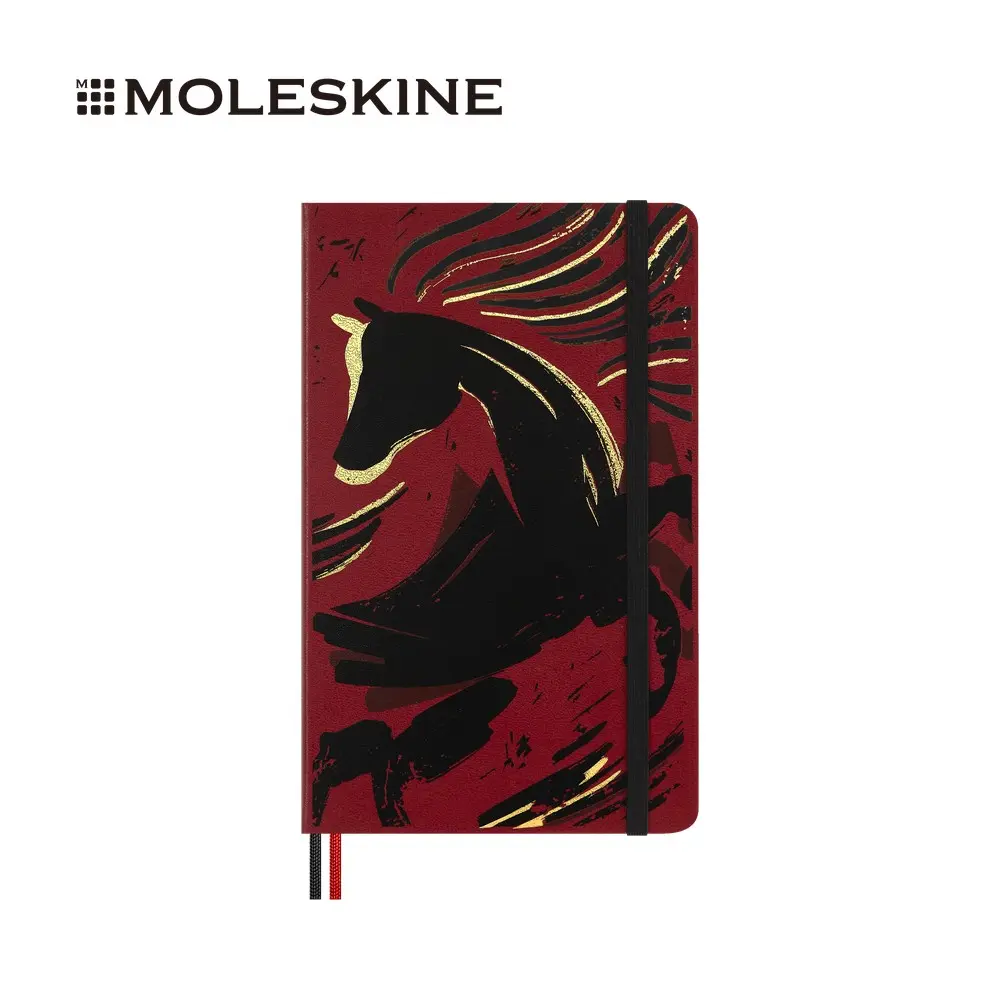 MOLESKINE馬年紀念限量筆記本/ 硬皮/ L型/ 橫線/ 紅