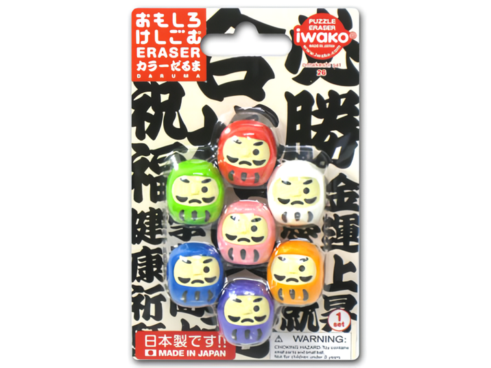 iwako造型橡皮擦/ 七色達摩