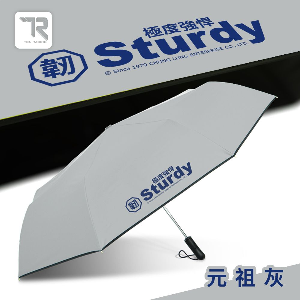TDN極度強悍降溫黑膠自動開收傘(超大傘面自動傘防曬抗UV晴雨傘B6696)/ 元祖灰