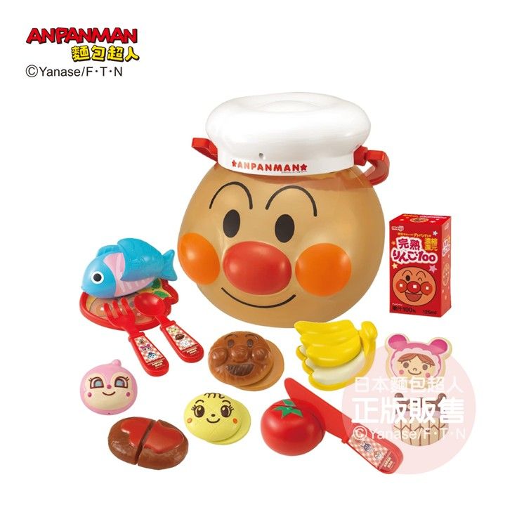 ANPANMAN麵包超人/ 麵包超人玩具桶/ 扮家家酒玩具組 (3歲以上)