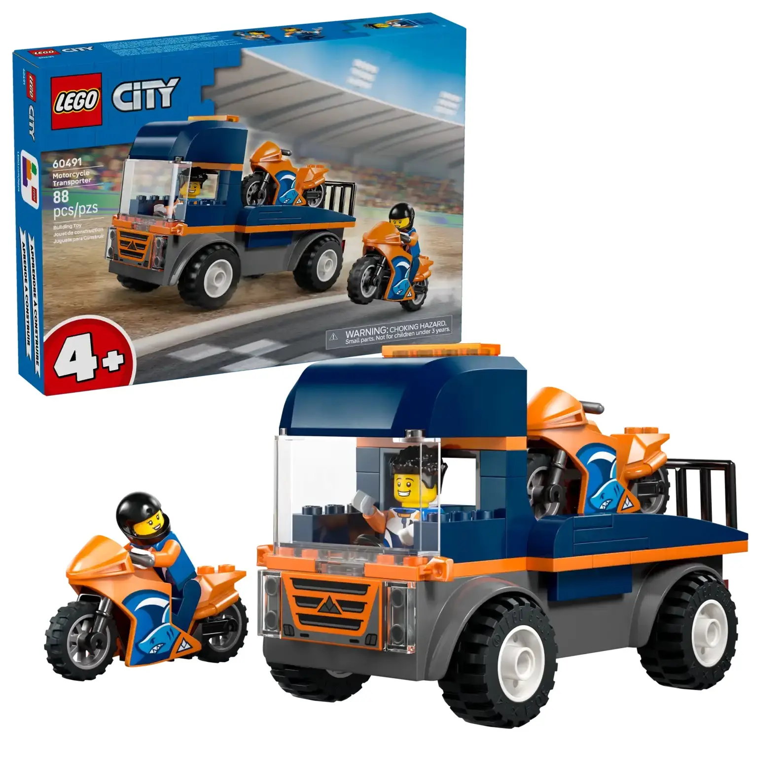 LEGO樂高積木/ CITY/ 60491/ 摩托車運輸車