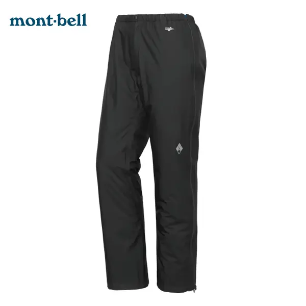 【Montbell】SUPER DRY-TEC Full-Zip 男款防水透氣3層雨褲/ 黑S