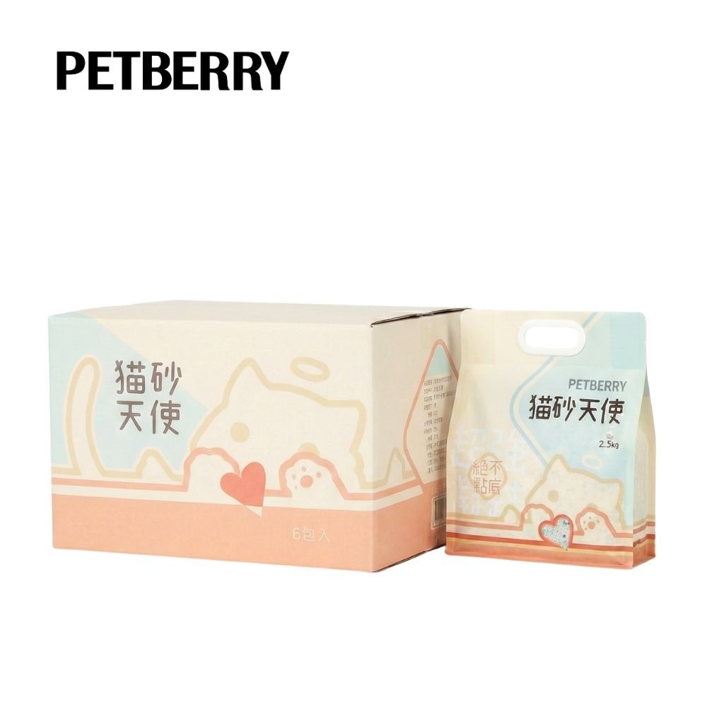 天然植物原料，環保無毒▶️PETBERRY 貓砂天使 純天然木薯砂 6包組