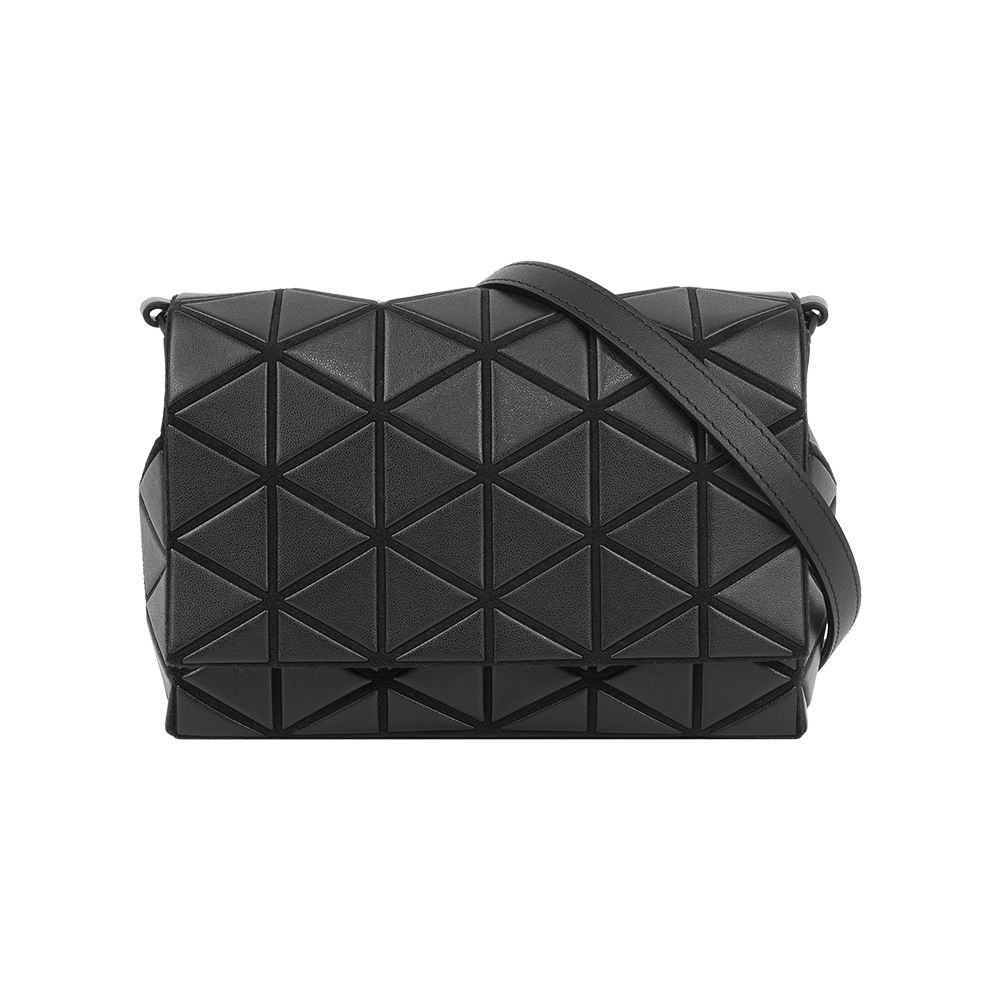 【ISSEY MIYAKE】FOSSETTE 翻蓋肩背包/斜背包(黑色)/ 平行輸入