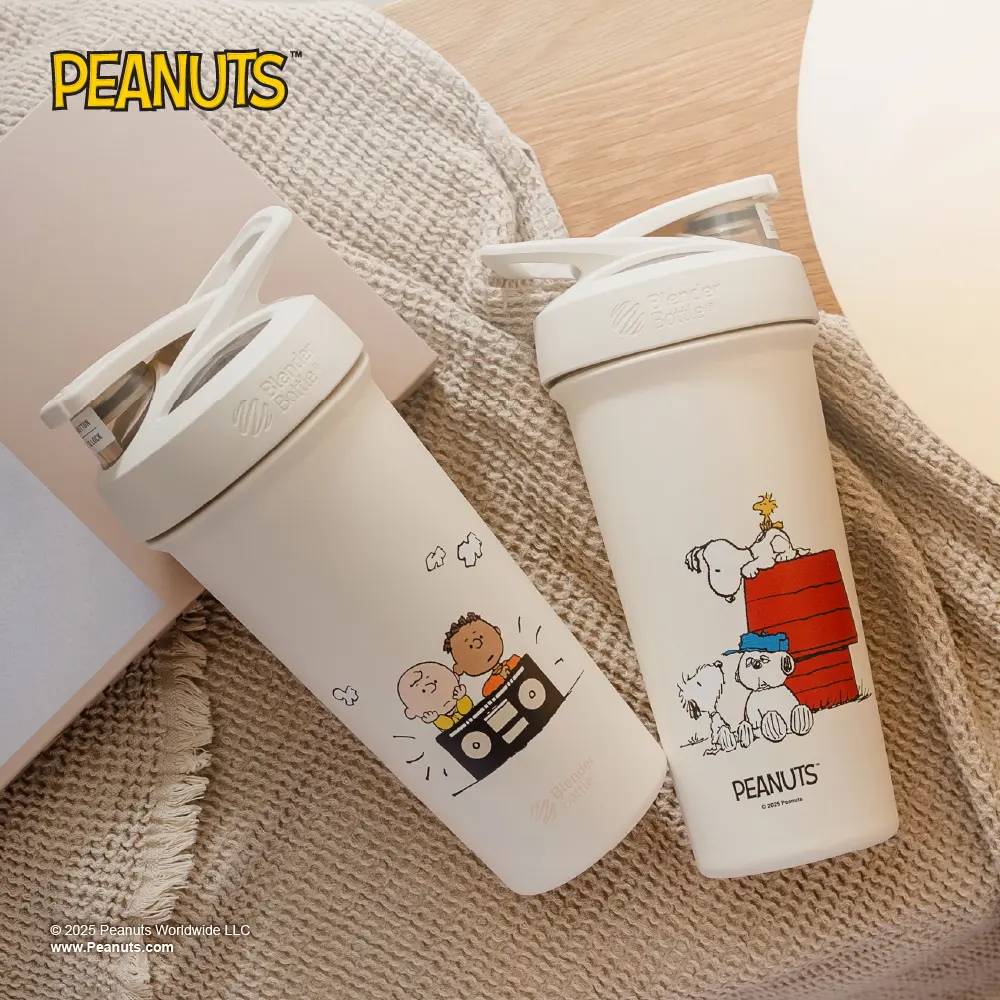 BlenderBottle Sleek按壓式不鏽鋼水壺/ 史努比SNOOPY/ 兒時玩伴/ 25oz/ 740ml