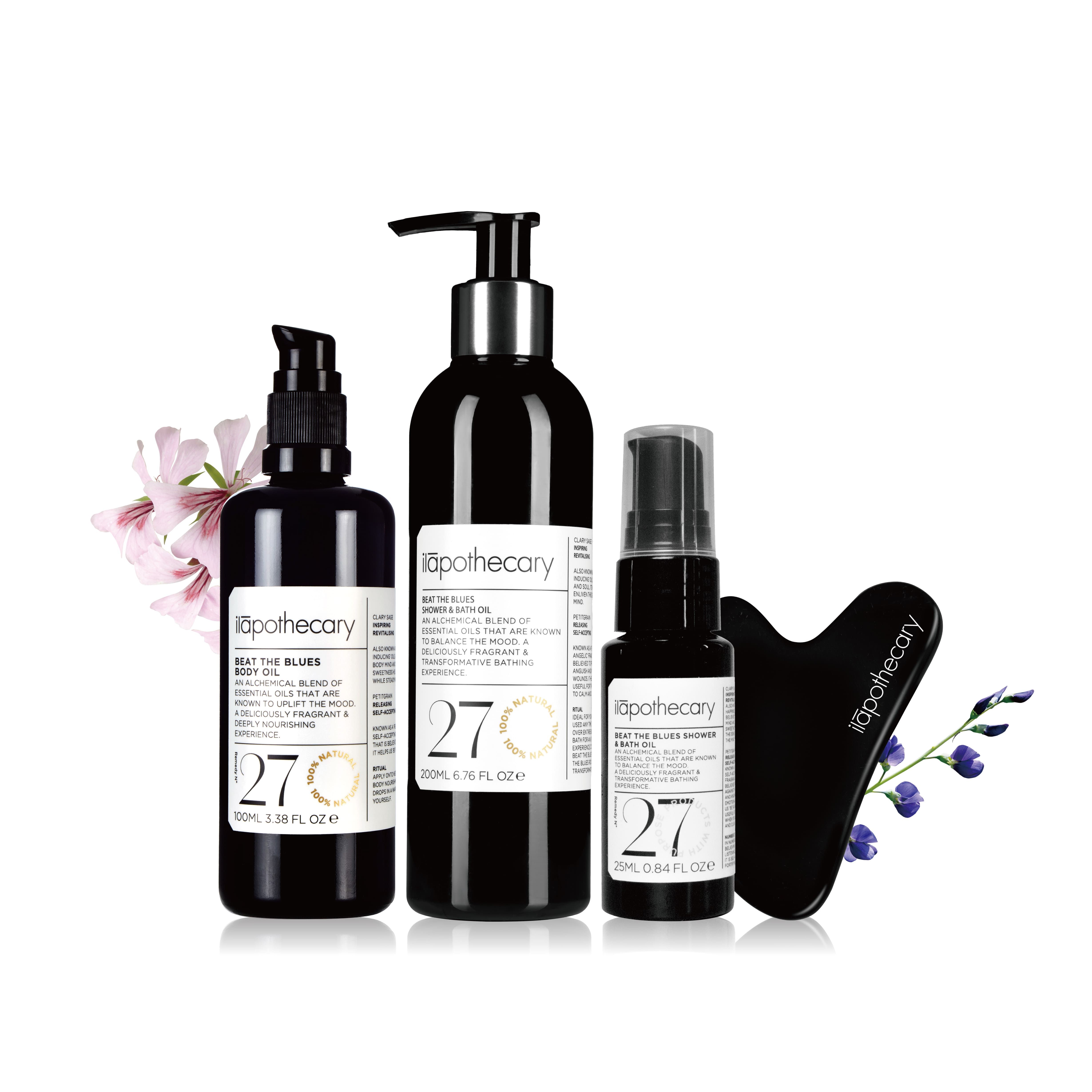 【ilāpothecary英草社】經典藍鬱沐浴潤膚儀式組