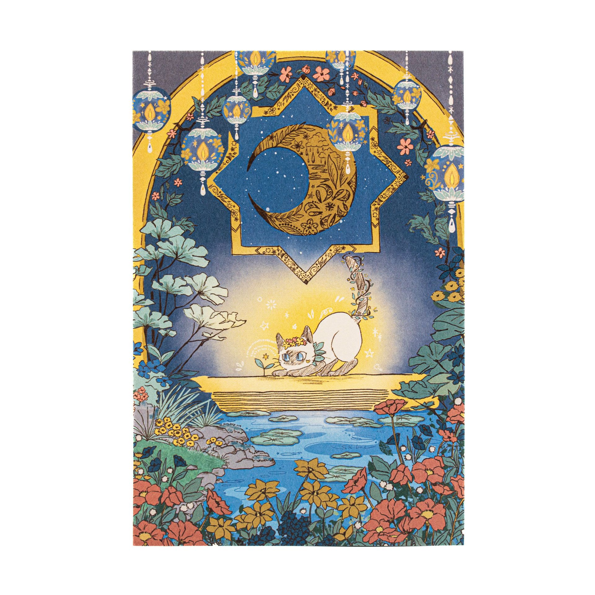 日本柴尾明信片/ 暹羅貓艾德爾的花園