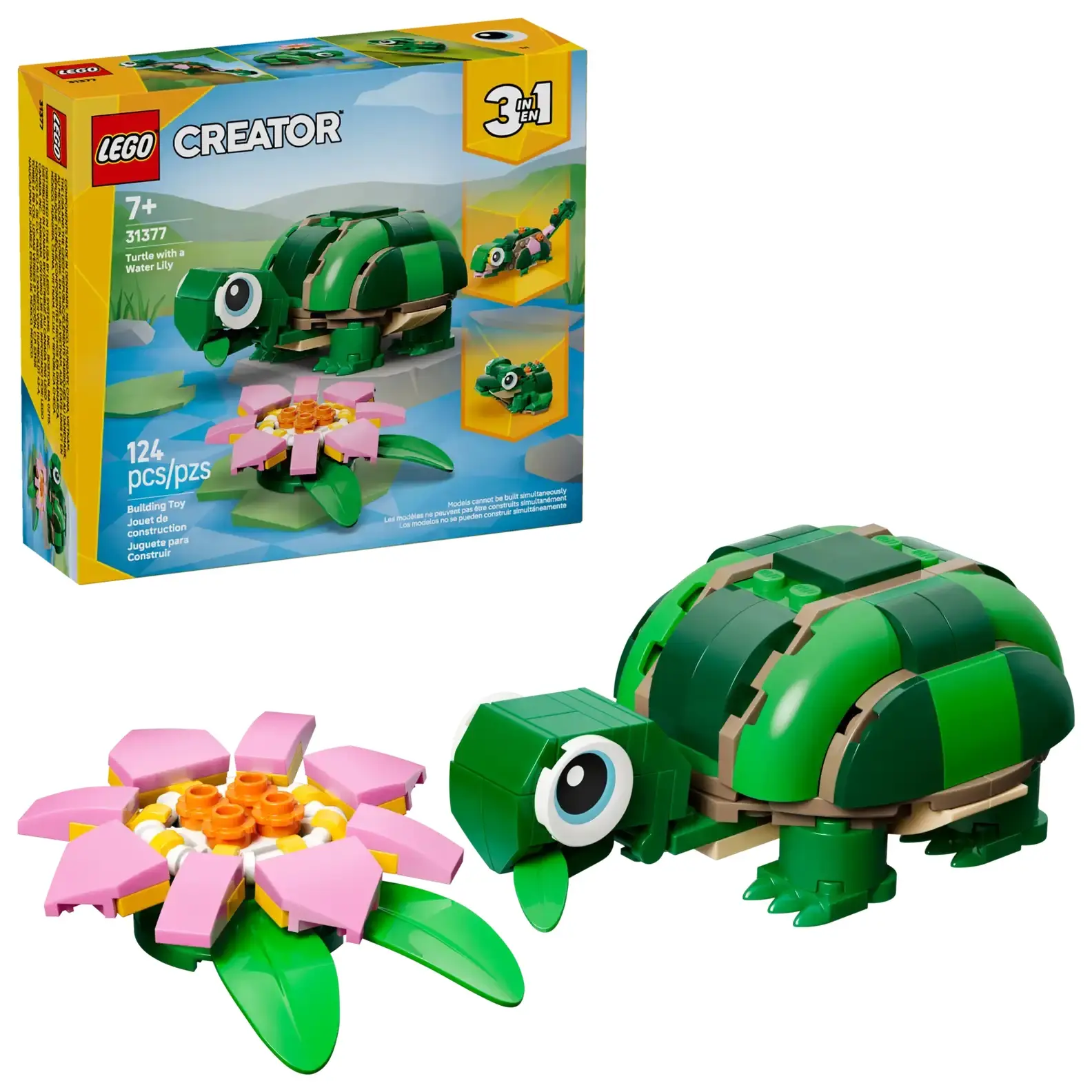 LEGO樂高積木/ 創意百變3合1/ 31377/ 烏龜和睡蓮