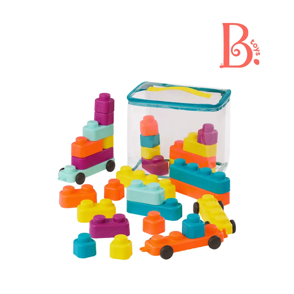 B.Toys 幾何列車方塊軟積木