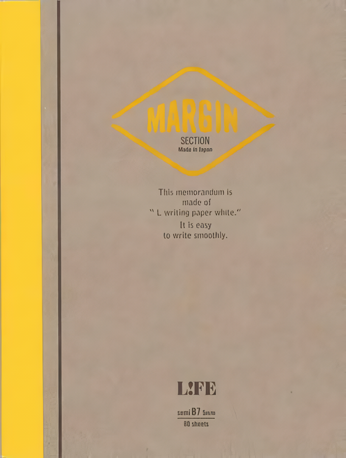 日本LiFE Margin便條紙/ semi B7/ 方格
