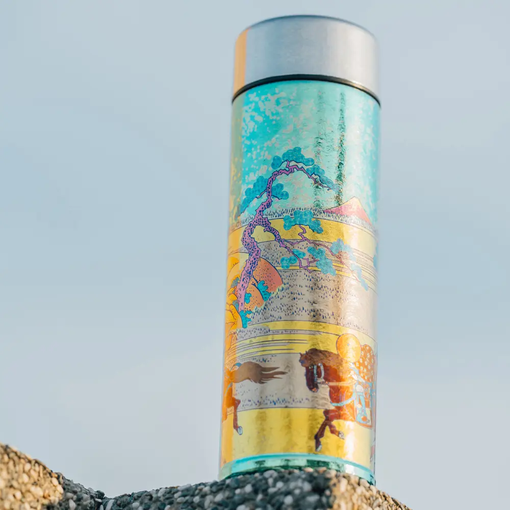 鈦造/鈦造 鈦雕瓶/浮世繪系列/【隅】/410ml