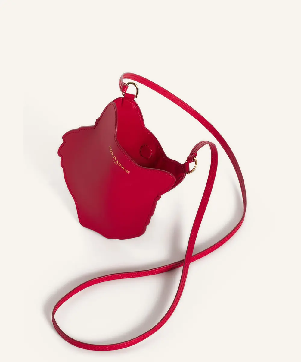 MAISON KITSUNÉ 森巴紅馬年狐狸頭造型小包