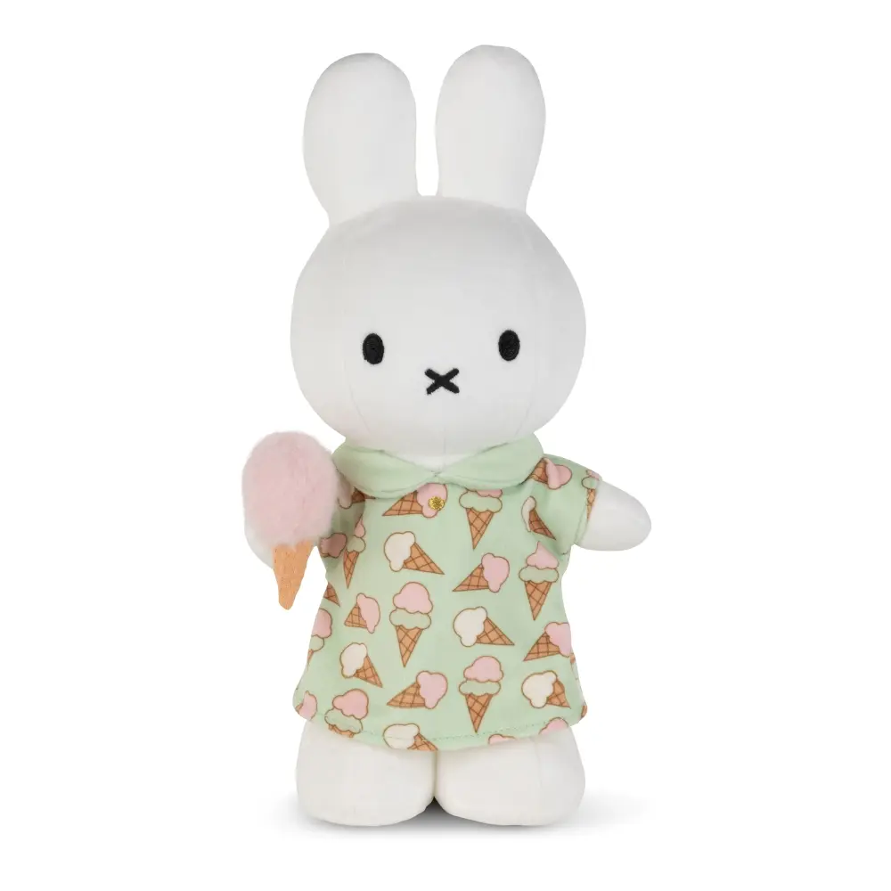 荷蘭BON TON TOYS Miffy米菲兔填充玩偶/ 甜筒洋裝/ 24cm