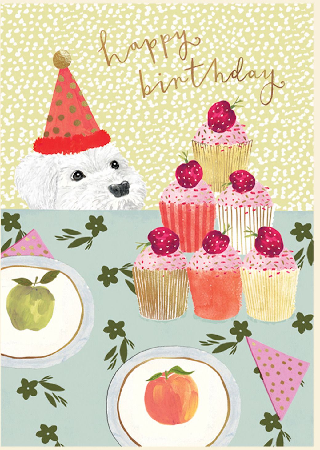 LOUISE TILER生日卡/ Birthday Muffins Pooch/ 毛寶貝與杯子蛋糕