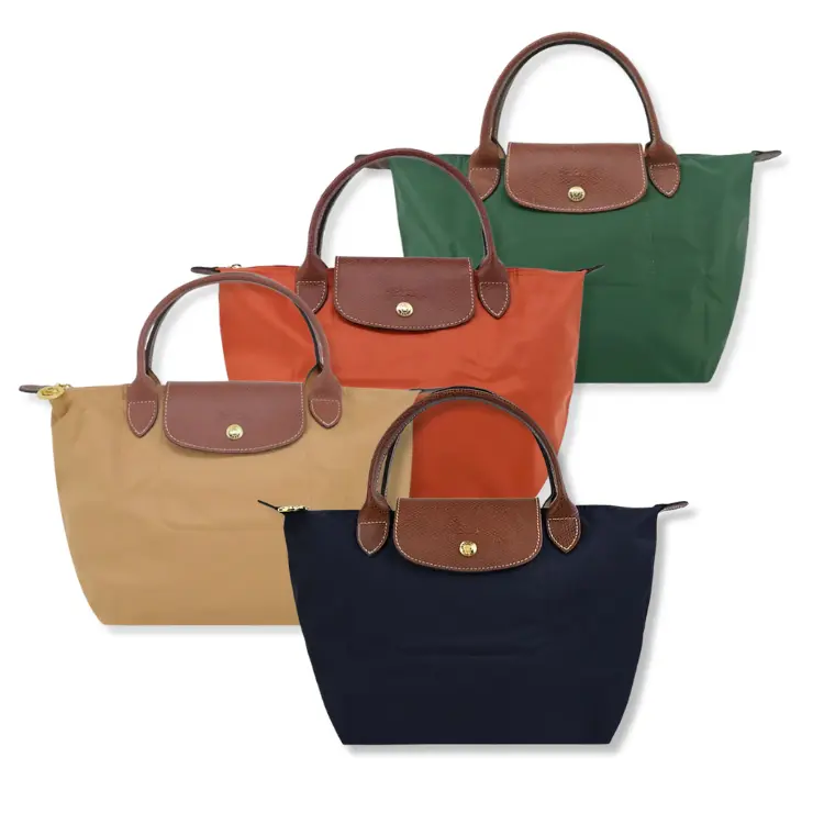 年度暢榜➤LONGCHAMP LE PLIAGE系列短把再生尼龍摺疊水餃包(小/磚紅)/平行輸入