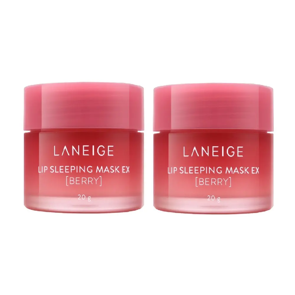 【LANEIGE蘭芝】睡美人極萃滋養晚安唇膜 20g ＃甜莓 (2入組)-平行輸入