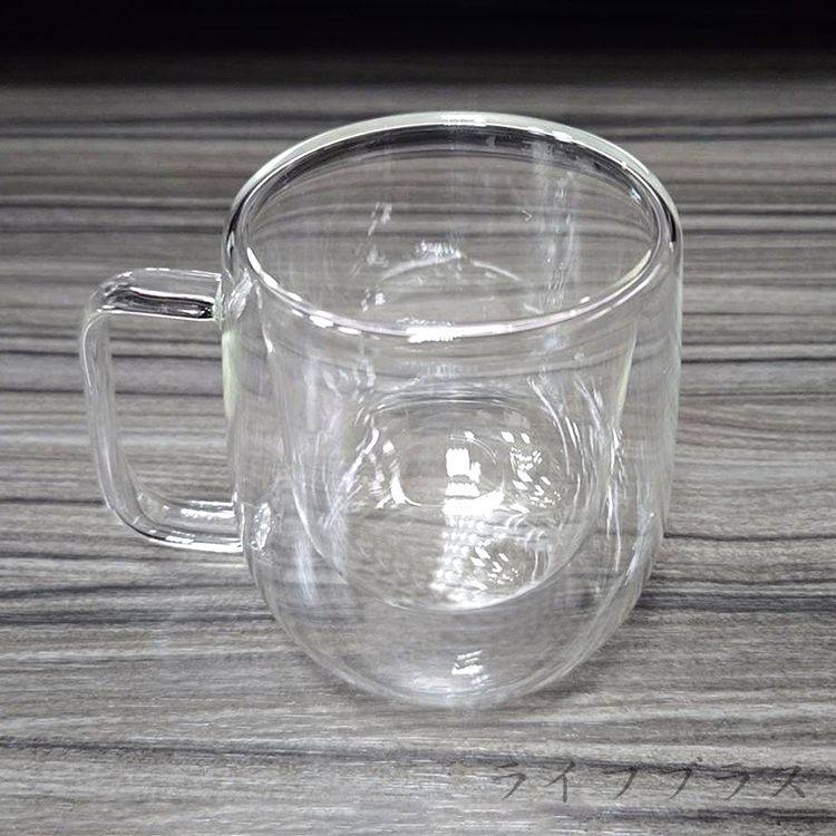 iBonjour玻璃雙層手把杯-300ml-2入